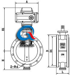 D941X電動(dòng)法蘭蝶閥 (配HR執(zhí)行器)