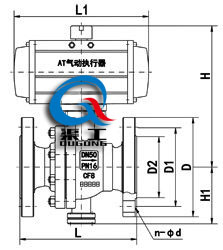 襯氟氣動球閥配AT執(zhí)行器 