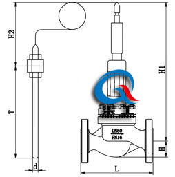ZZW型自力式溫度調節(jié)閥二通外形圖